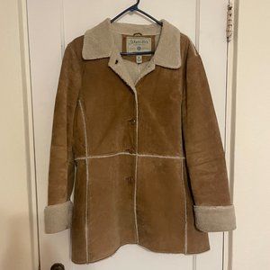 Vintage St. Johns Bay Leather Shearling Jacket
